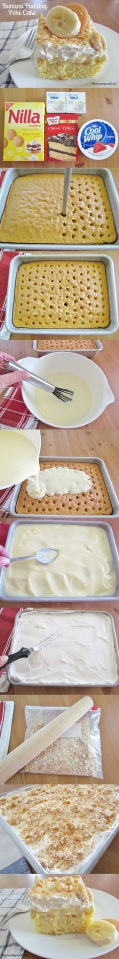 Banana Pudding Poke Cake