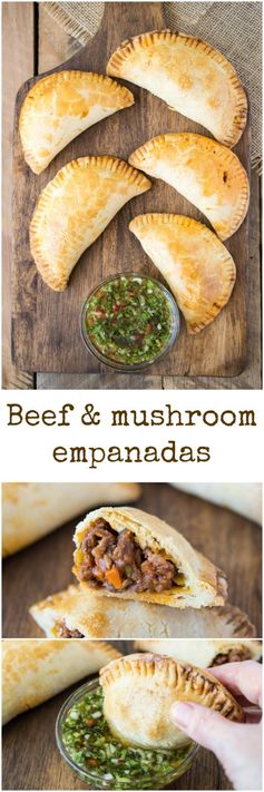 Beef and mushroom empanadas