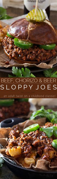 Beef Chorizo and Beer Sloppy Joes