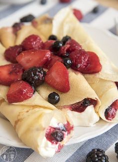 Berries and Cream Crepes