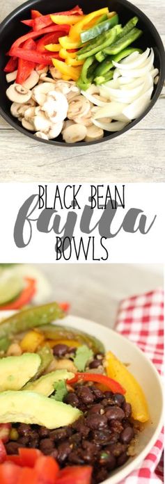 Black Bean Fajita Bowls