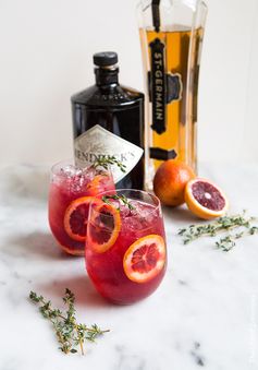 Blood Orange Elderflower Gin Cocktail