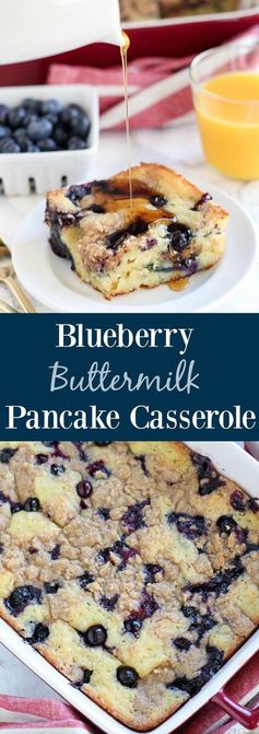 Blueberry Buttermilk Pancake Casserole