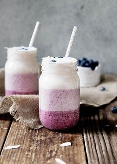 Blueberry Coconut Layered Smoothie