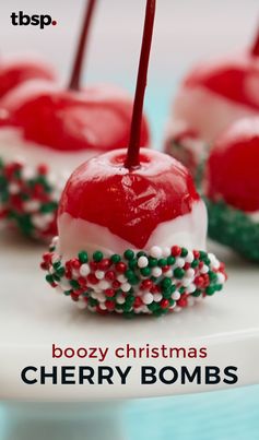 Boozy Christmas Cherry Bombs