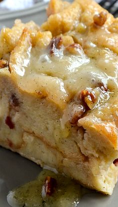 Bread Pudding with Vanilla Bean Sauce