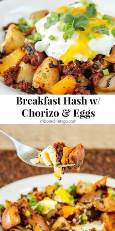 Breakfast Hash with Chorizo & Eggs