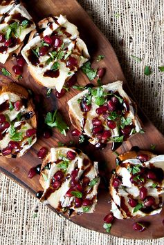 Brie and Pomegranate Crostini