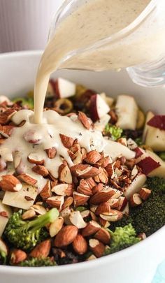 Broccoli Apple and Almond Salad