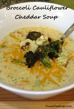 Broccoli Cauliflower Cheddar Soup