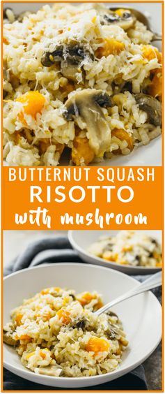 Butternut squash risotto with mushroom