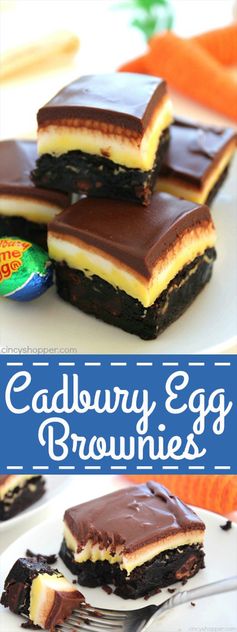 Cadbury Egg Brownies