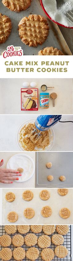 Cake Mix Peanut Butter Cookies