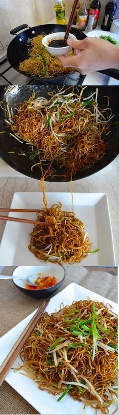 Cantonese soy sauce pan-fried noodles