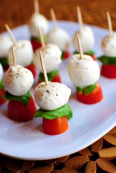 Caprese Skewers with Balsamic Drizzle