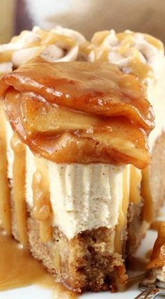 Caramel Apple Blondie Cheesecake