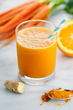 Carrot Orange Ginger Smoothie with Turmeric