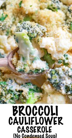 Cheesy Broccoli Cauliflower Bake (No condensed soup required