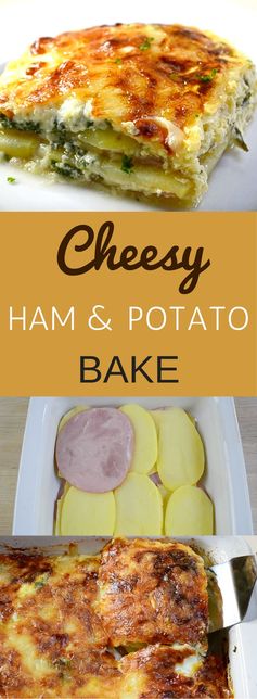 Cheesy Ham and Potato Bake
