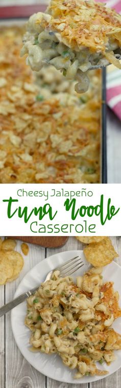 Cheesy Jalapeño Tuna Noodle Casserole