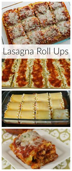 Cheesy Lasagna Roll Ups