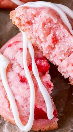 Cherry Almond Shortbread Cookies