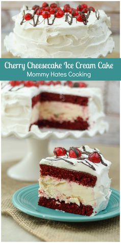 Cherry Cheesecake Ice Cream Cake