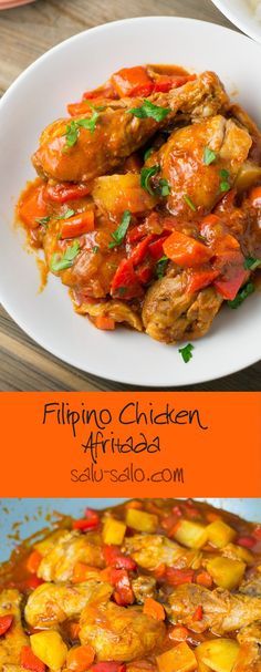 Chicken Afritada (Chicken Braised in Tomato Sauce