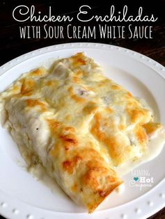 Chicken Enchiladas With Sour Cream White Sauce