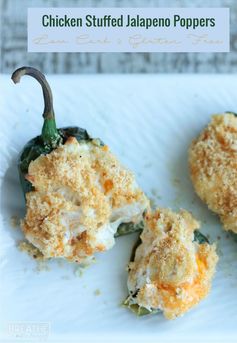 Chicken Stuffed Jalapeño Poppers - Low Carb