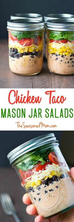 Chicken Taco Mason Jar Salads