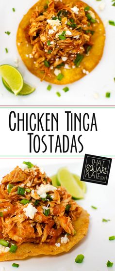 Chicken Tinga Tostadas