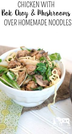 Chicken with Bok Choy & Mushrooms