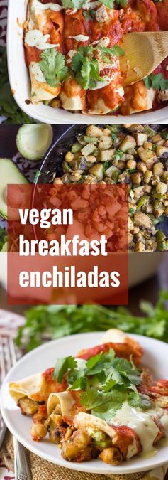 Chickpea Avocado Breakfast Enchiladas