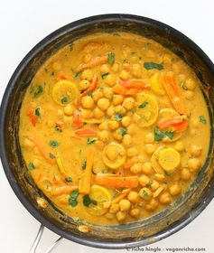 Chickpeas in Turmeric Peanut Butter Curry