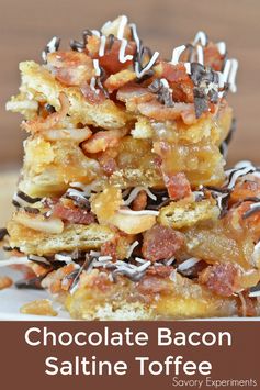 Chocolate Bacon Saltine Toffee