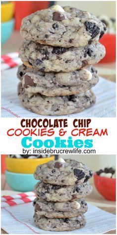 Chocolate Chip Cookies and Cream Cookies