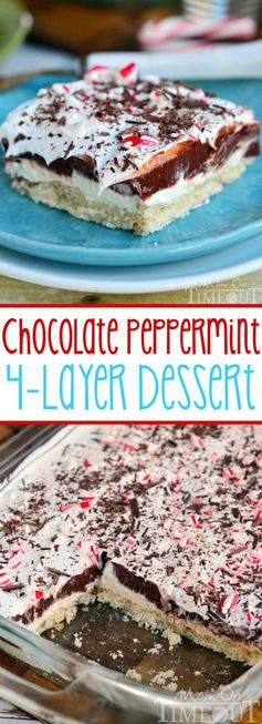 Chocolate Peppermint 4 Layer Dessert