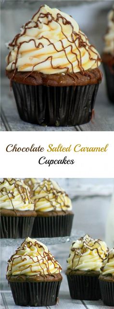 Chocolate Salted Caramel Cupcakes