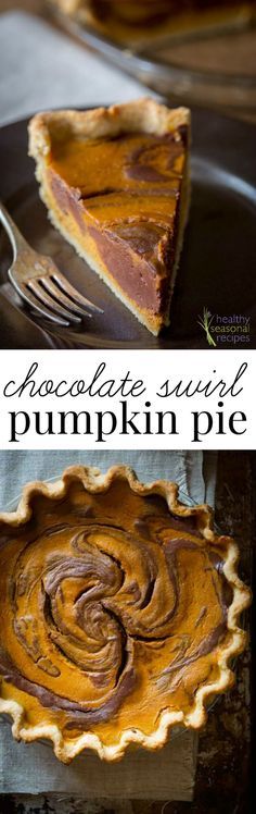 Chocolate swirl pumpkin pie