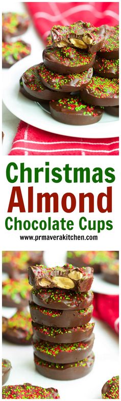 Christmas Almond Chocolate Cups