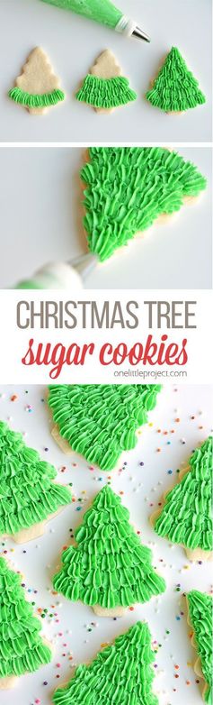 Christmas Tree Sugar Cookies