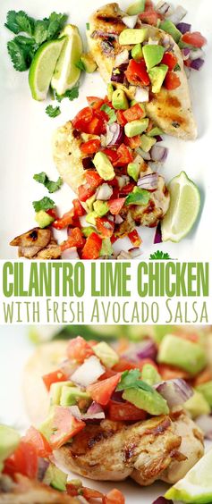 Cilantro Lime Chicken with Fresh Avocado Salsa