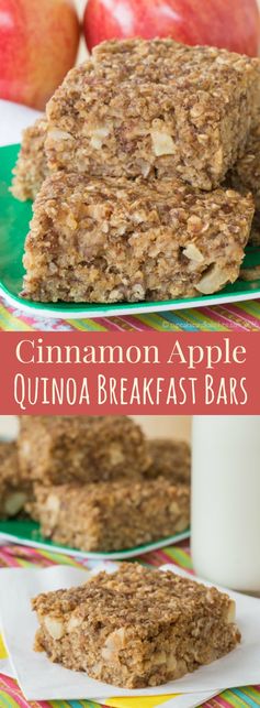 Cinnamon Apple Quinoa Breakfast Bars