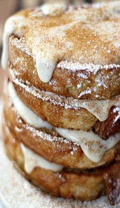 Cinnamon French Toast with Cream Cheese Glaze