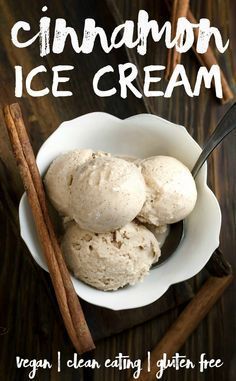 Cinnamon Ice Cream, Dairy and Gluten Free