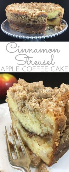 Cinnamon Streusel Apple Coffee Cake
