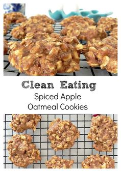 Clean Eating Spiced Apple Oatmeal Cookies