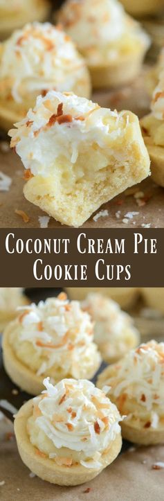 Coconut Cream Pie Cookie Cups