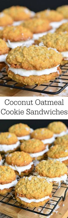 Coconut Oatmeal Cookie Sandwich